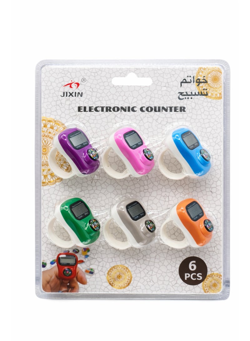 6 pieces Digital Tasbih Tally counter ,prayer Counying tool for everyday Comes in All Colors - Image 1
